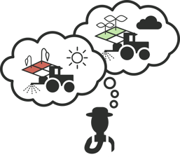 farmer with soil